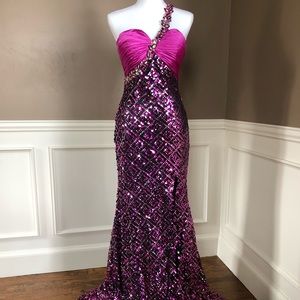 Sequined Gown by Riva Designs. Size 10.